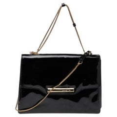 Valentino Black Patent Leather Shoulder Bag