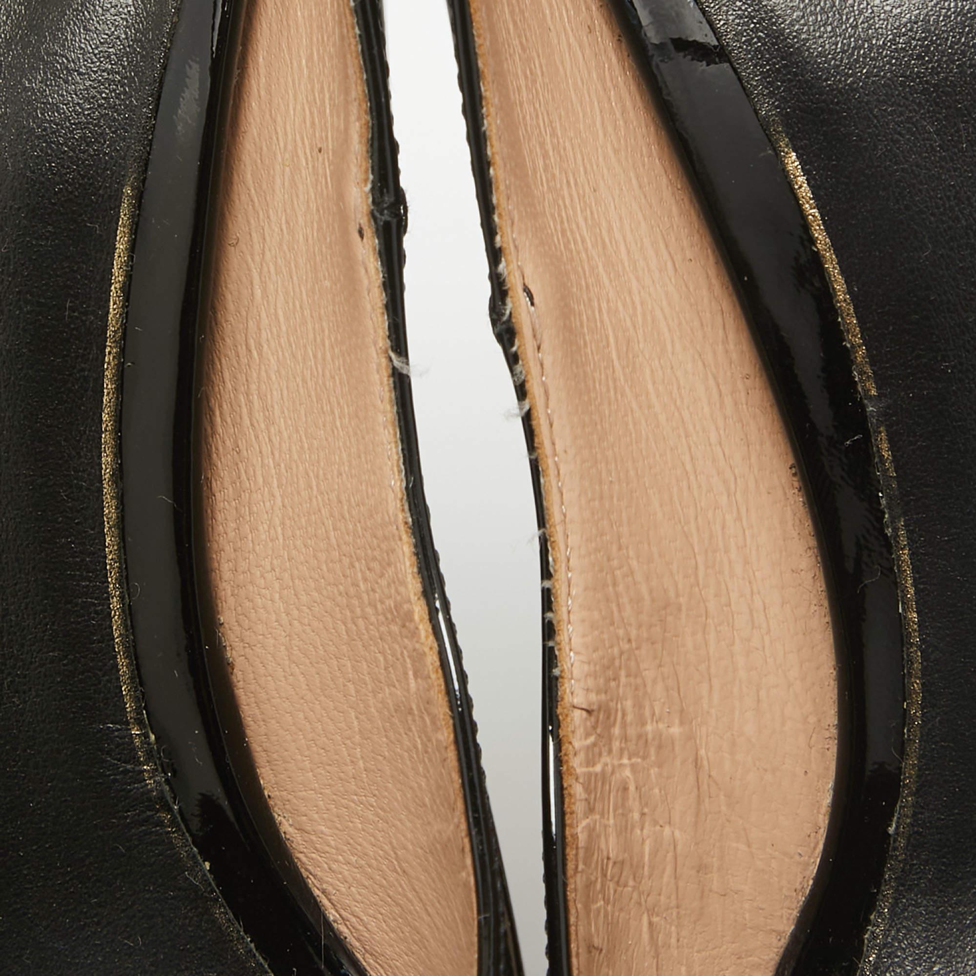Valentino, brevetto nero, Tango Platform Pumps, misura 37,5 3