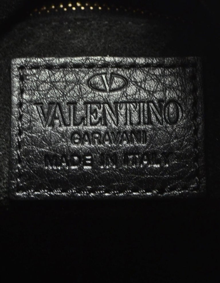 Valentino Black Pebbled Leather Small Rockstud Drawstring Bucket Bag rt ...
