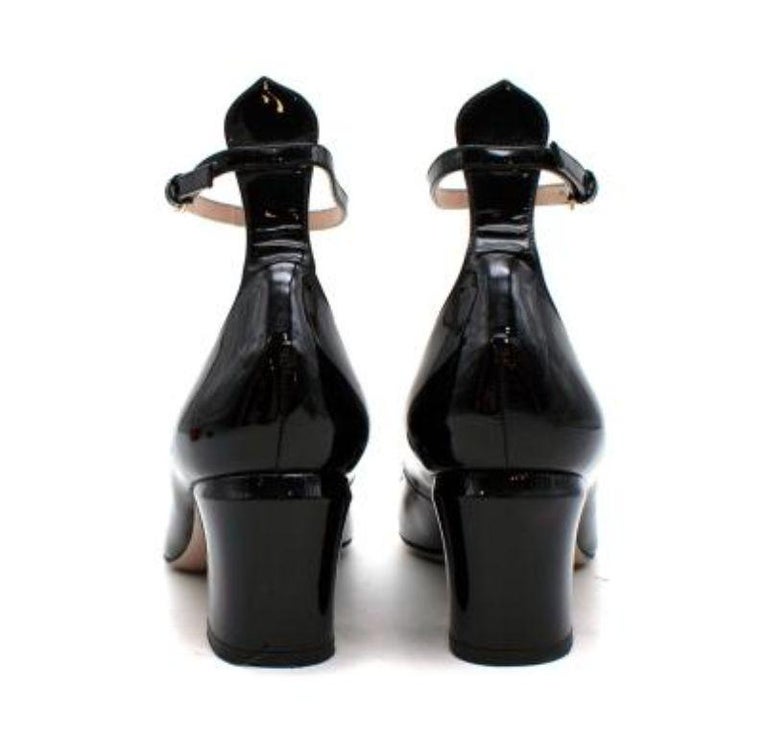 Valentino Black Perspex Ankle Strap Pumps For Sale at 1stDibs