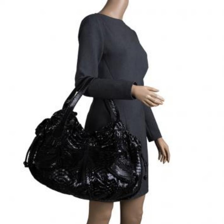 Valentino - Hobo en python noir en vente 5