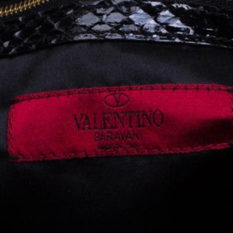 Valentino - Hobo en python noir en vente 3