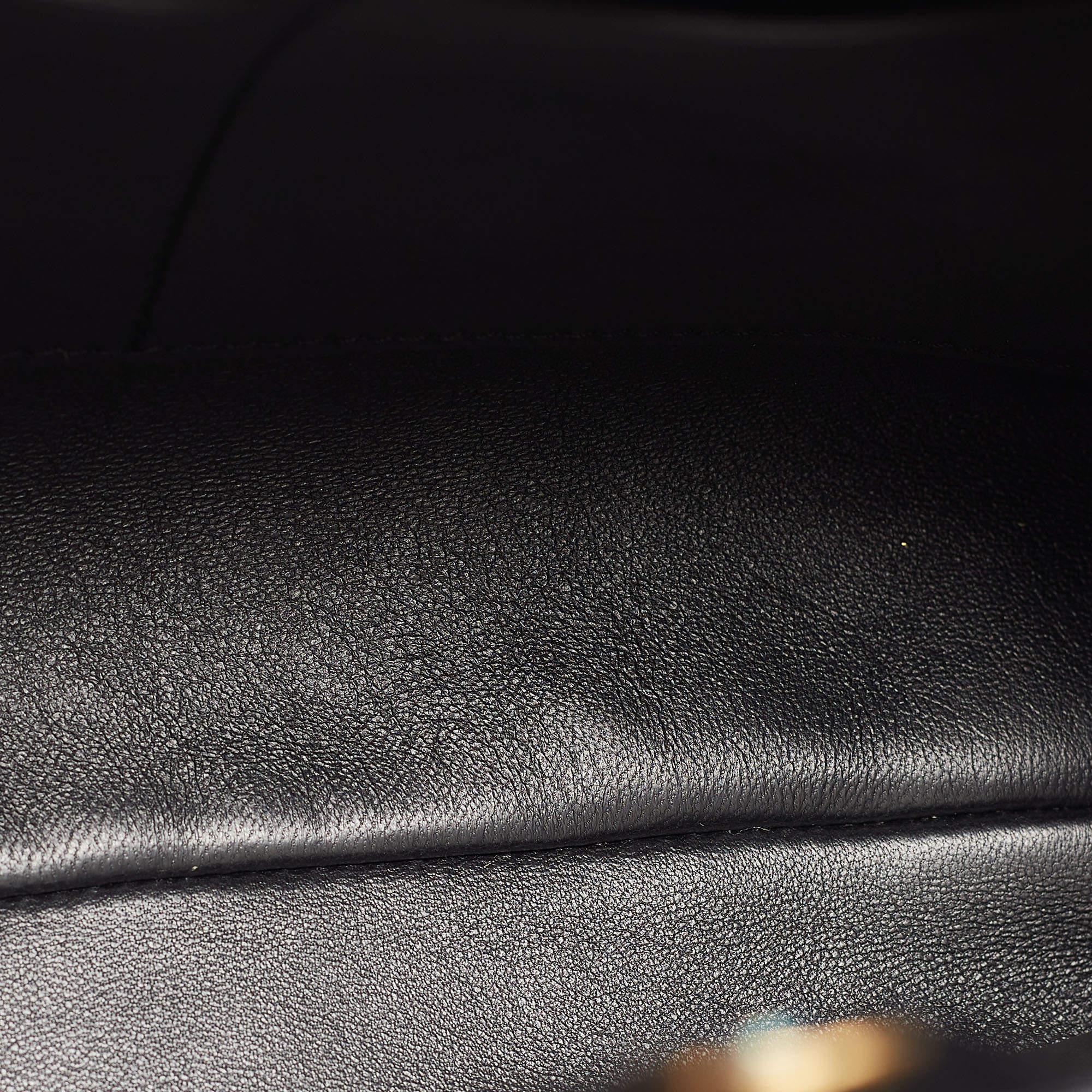 Valentino Black Quilted Leather Medium Roman Stud Top Handle Bag 2