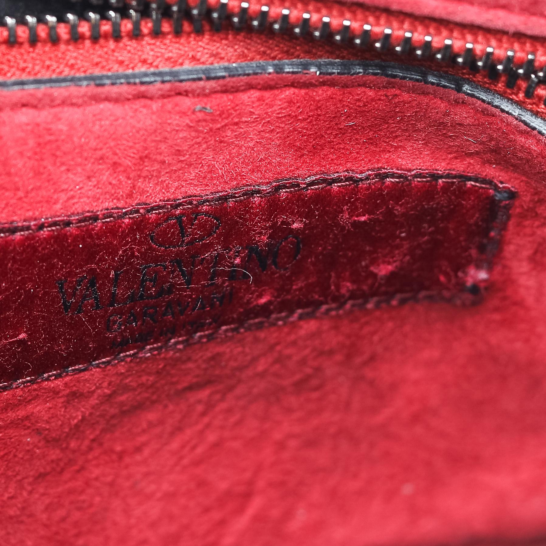 Valentino Black Quilted Leather Rockstud Spike Shoulder Bag 6