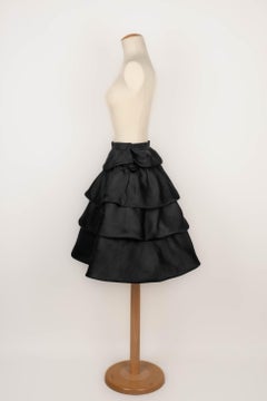 Valentino Black Raffia Skirt