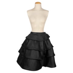 Valentino Black Raffia Skirt