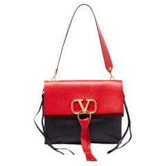 Only 519.60 usd for Valentino Bag, Red Leather V-logo Crossbody