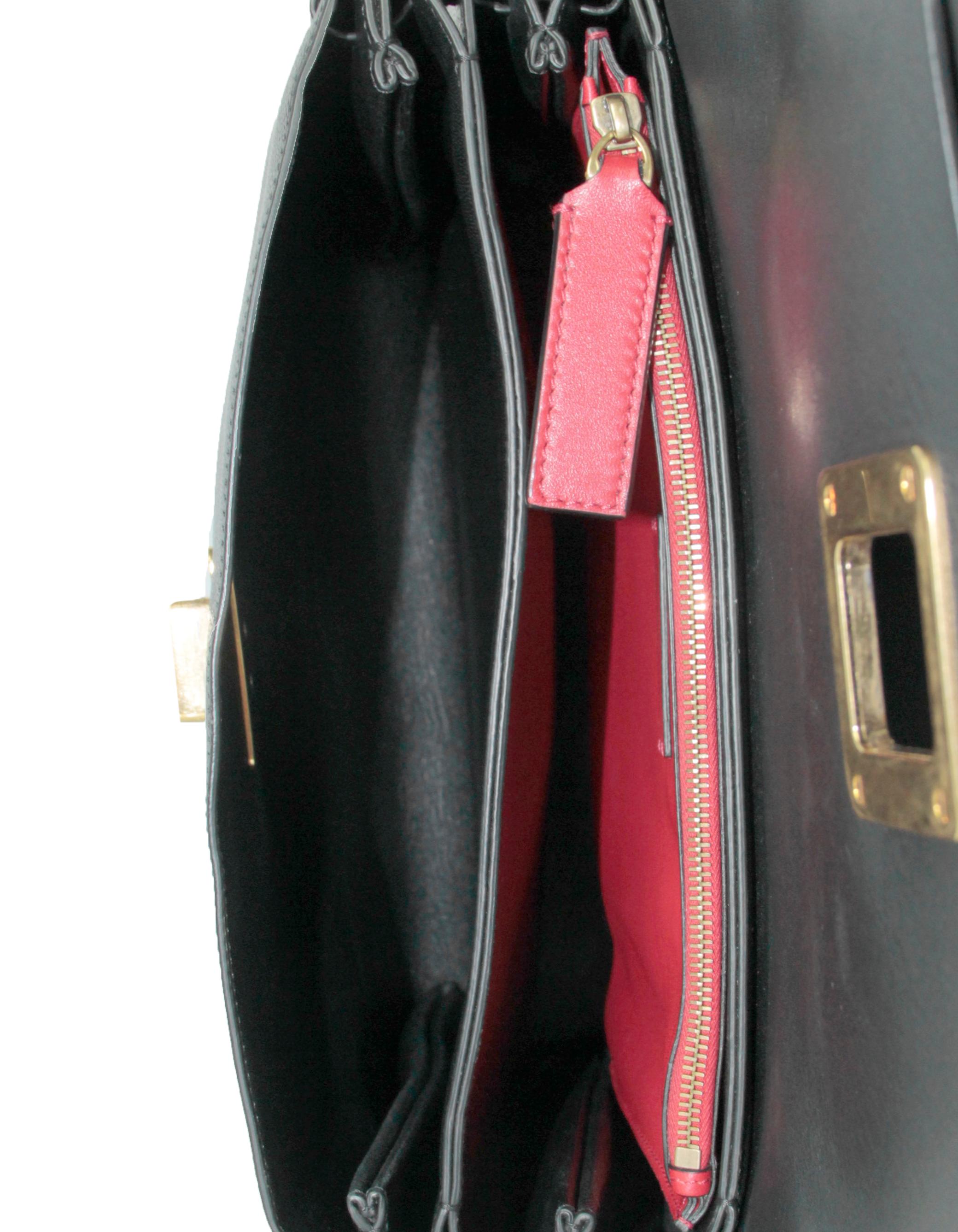 EXTRA CASE MEDIUM 16 BAG IN MARS RED SMOOTH CALFSKIN WITH GOLD HARDWARE
