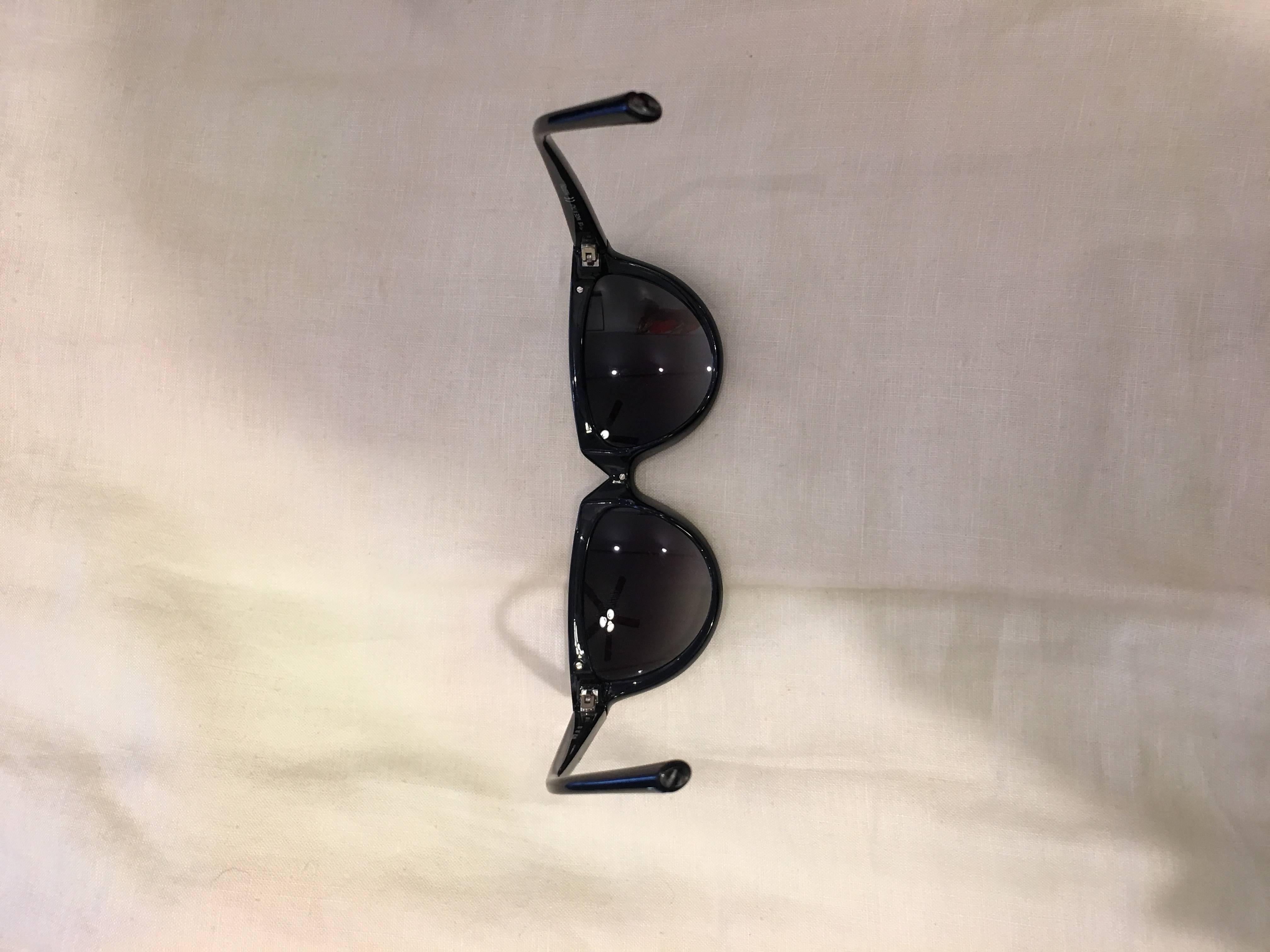 Women's or Men's Valentino Black Rhinestone Sunglasses For Sale