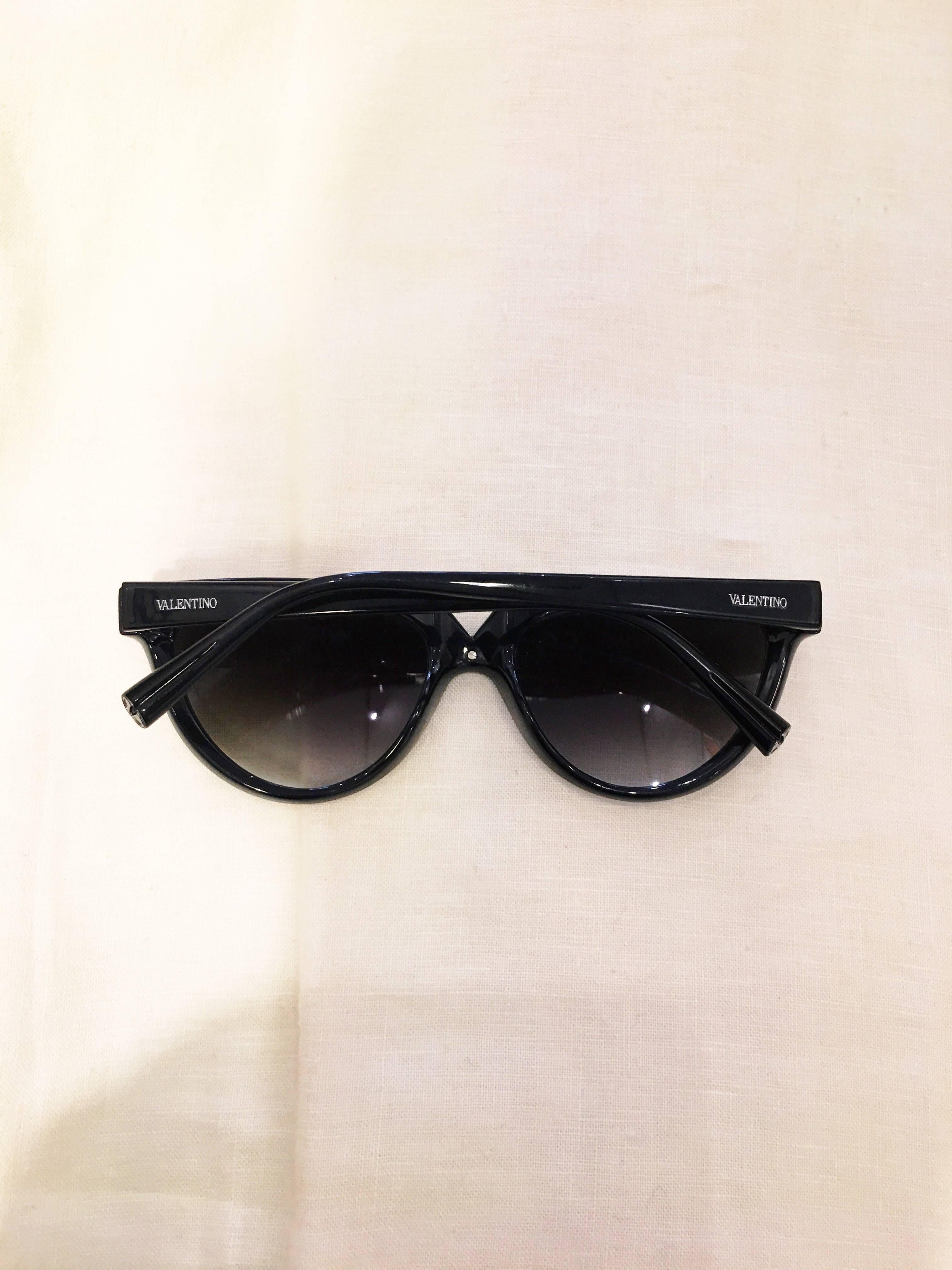 Valentino Black Rhinestone Sunglasses For Sale 1