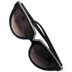 Valentino Black Rhinestone Sunglasses