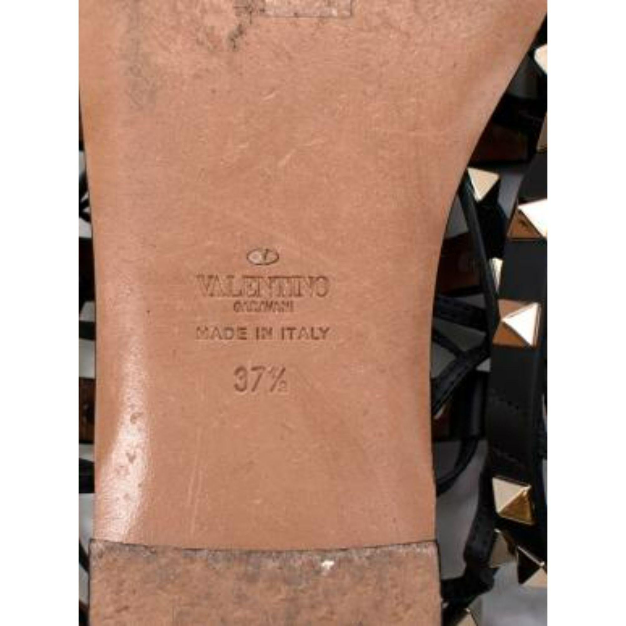 Valentino Black Rockstud Gladiator Sandals For Sale 5