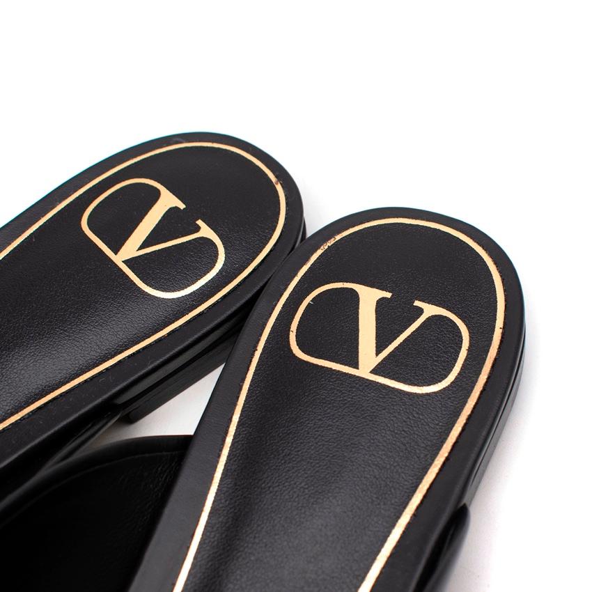 Valentino Black Rockstud Pointed Toe Mules For Sale 1