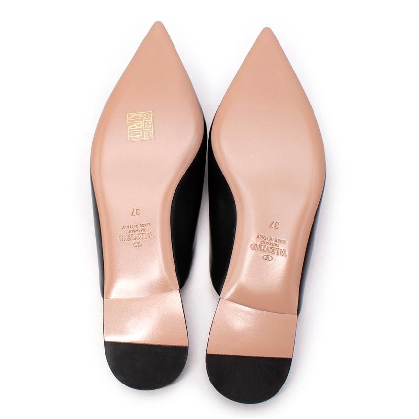 Valentino Black Rockstud Pointed Toe Mules For Sale 4