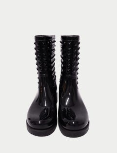 Valentino Black Rockstud Rain Boots - EU 40