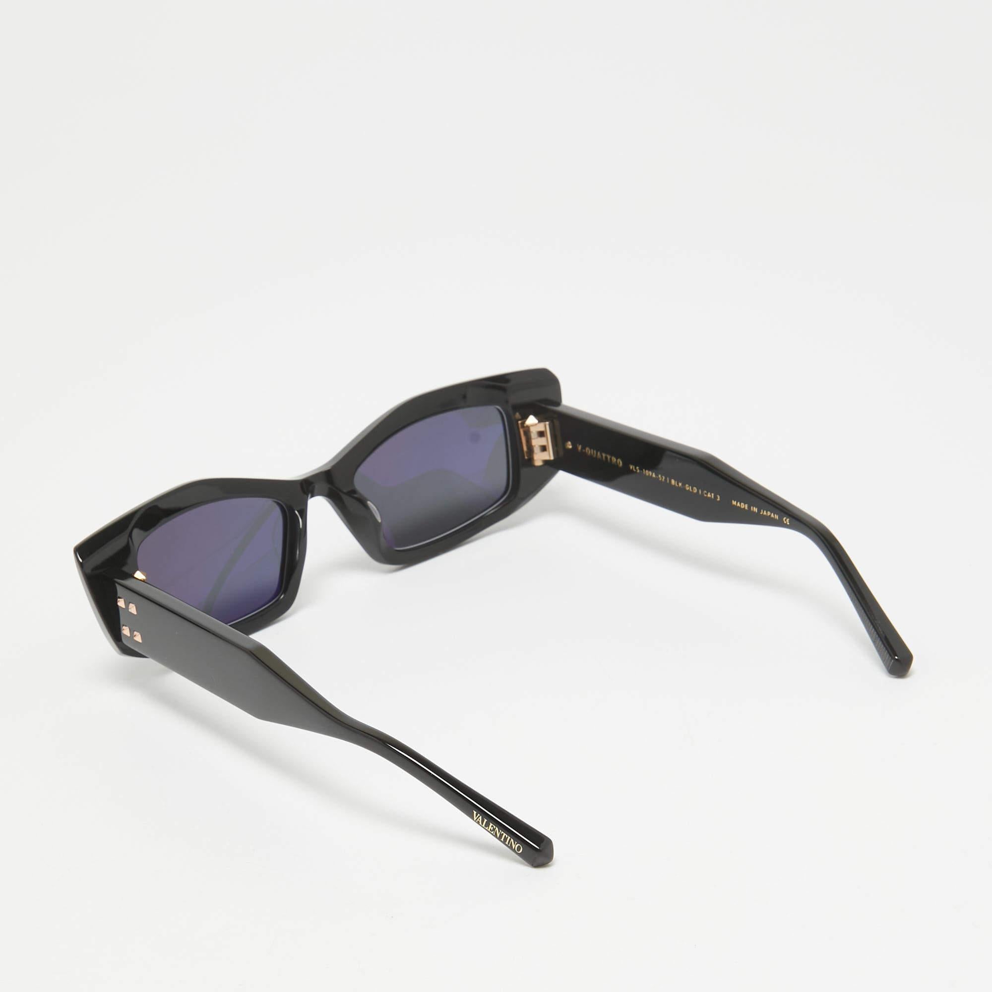 We see the detailing on this exquisite pair of designer sunglasses made from fine materials. The sunglasses are luxe in appeal and practical in usage.
