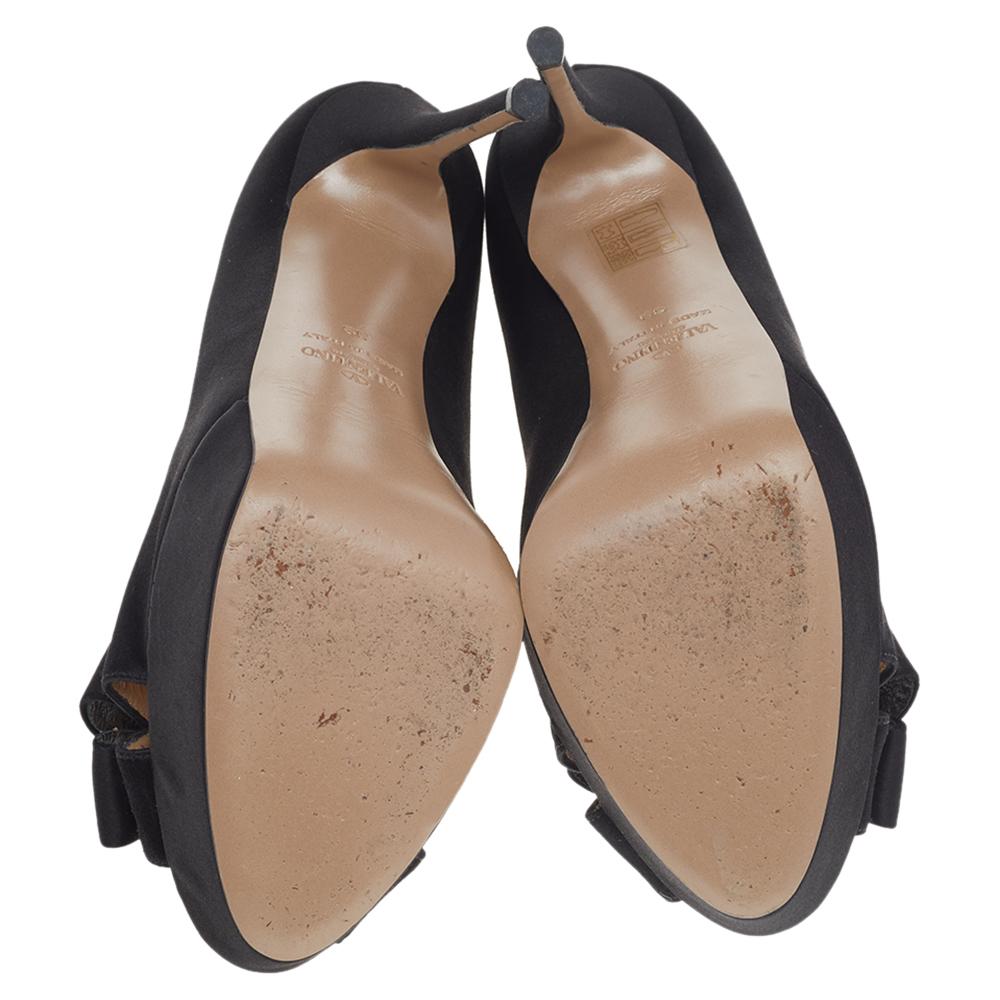 black satin platform heels