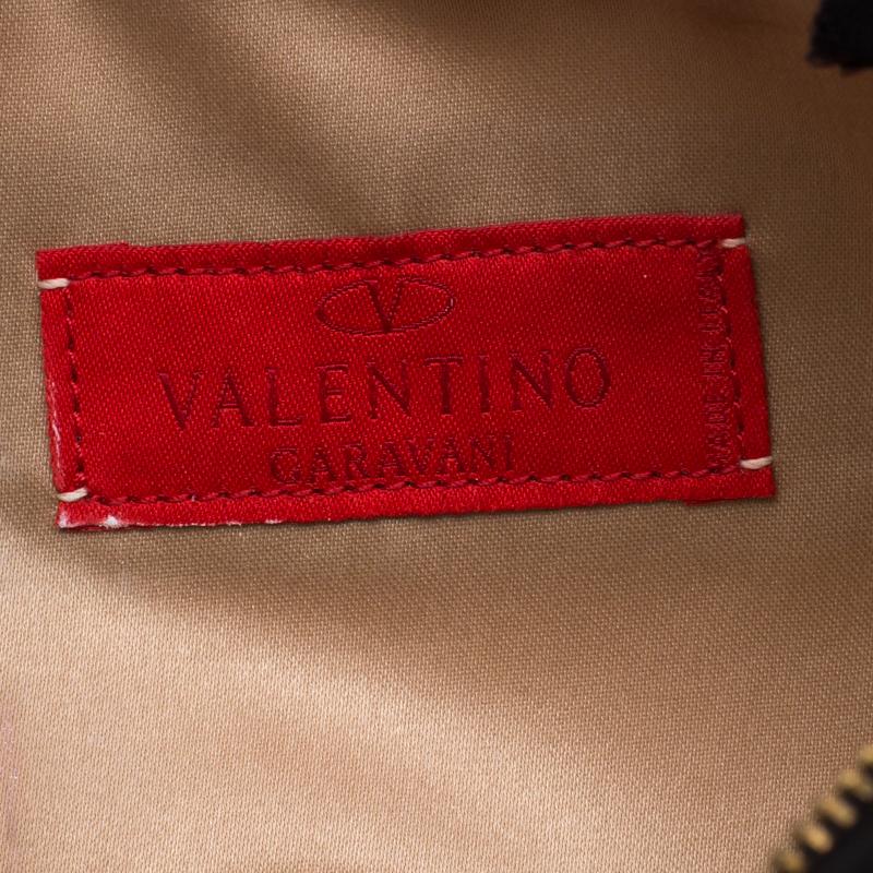 Valentino Black Satin Pleated Bow Clutch 2
