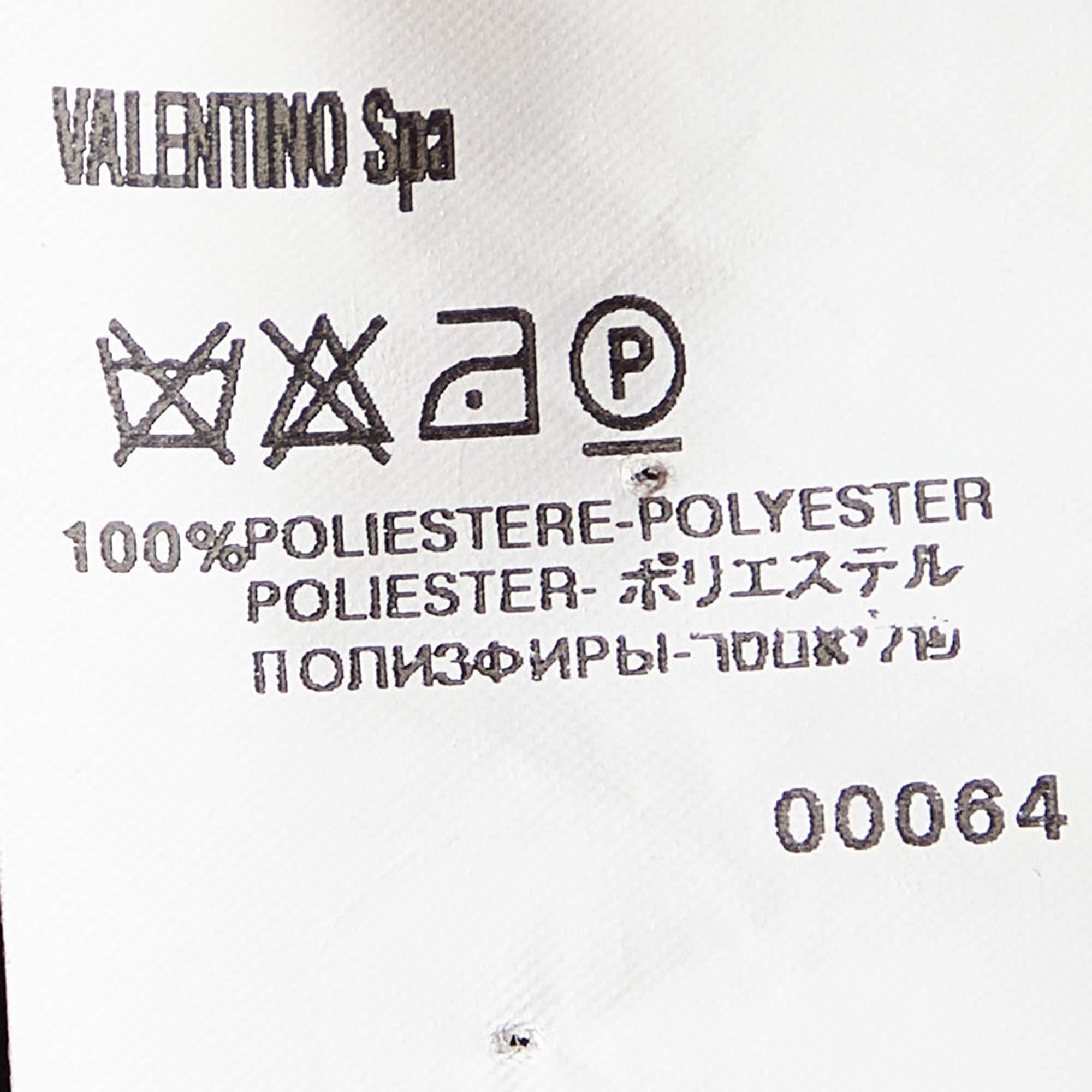 Valentino Schwarz Satin Plissee Ärmel Hemd Kleid M im Angebot 1