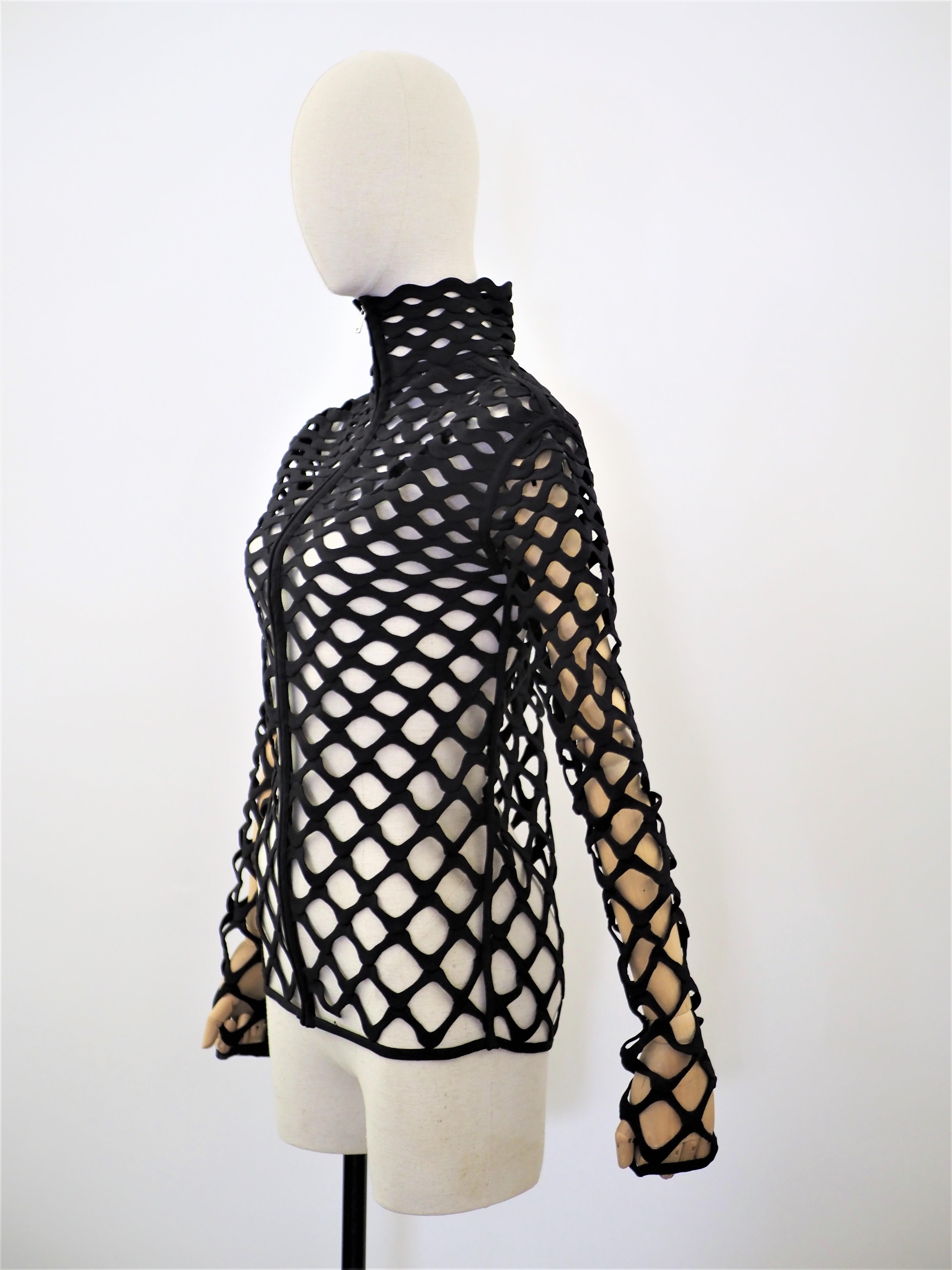 Valentino black see through jacket  For Sale 2