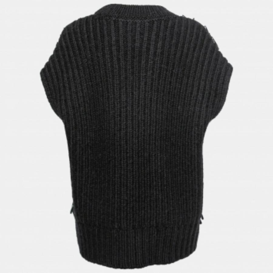 Valentino Schwarzer Pullover aus Wolle mit Paillettenverzierung S im Zustand „Gut“ im Angebot in Dubai, Al Qouz 2