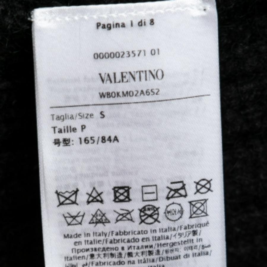 Valentino Schwarzer Pullover aus Wolle mit Paillettenverzierung S im Angebot 1