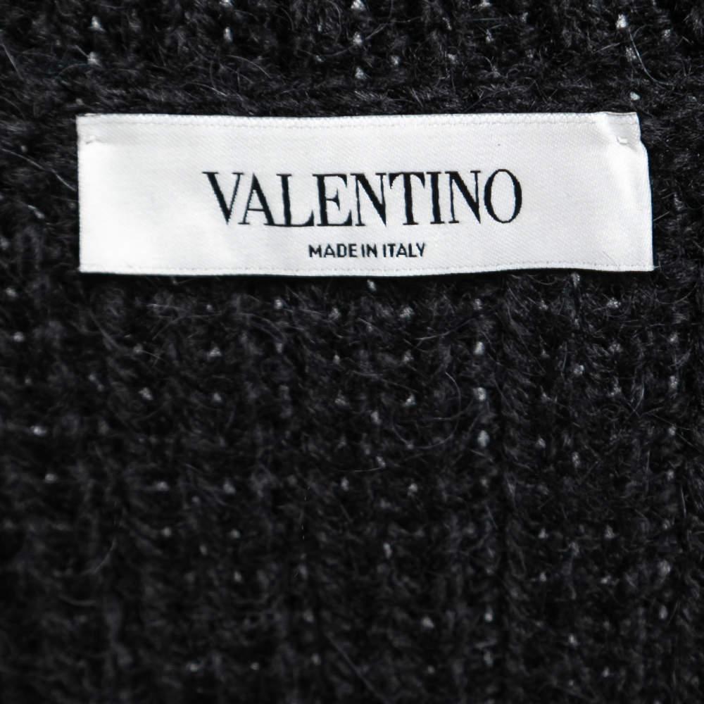 Valentino Chaleco Suéter de Lana Adornado con Lentejuelas Negro S 2