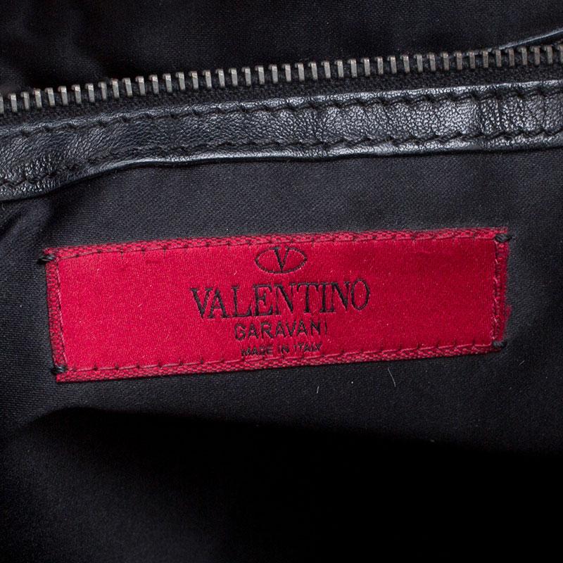 Valentino Black Sequin Small Petale Tote 1
