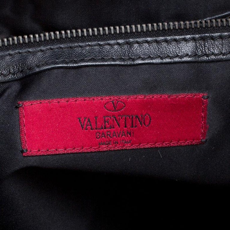 Valentino Black Sequin Small Petale Tote For Sale at 1stDibs
