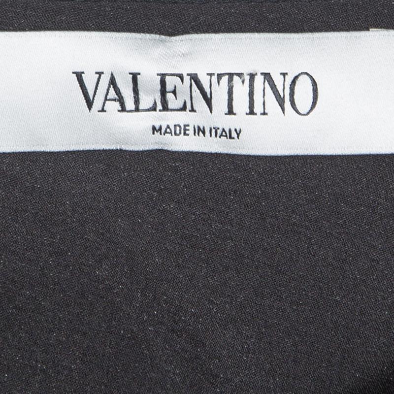 Valentino Black Short Sleeve Oversized Blouse M 2