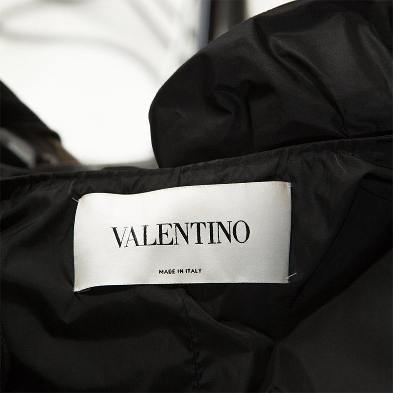 Valentino Black Silk Bow Detail Strapless Gown and Ruffled Bolero Set L 3