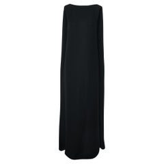 Valentino Black Silk Crepe Sleeveless Maxi Dress M