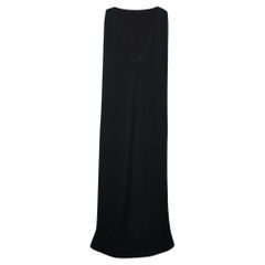 Valentino Black Silk Crepe Sleeveless Maxi Dress M
