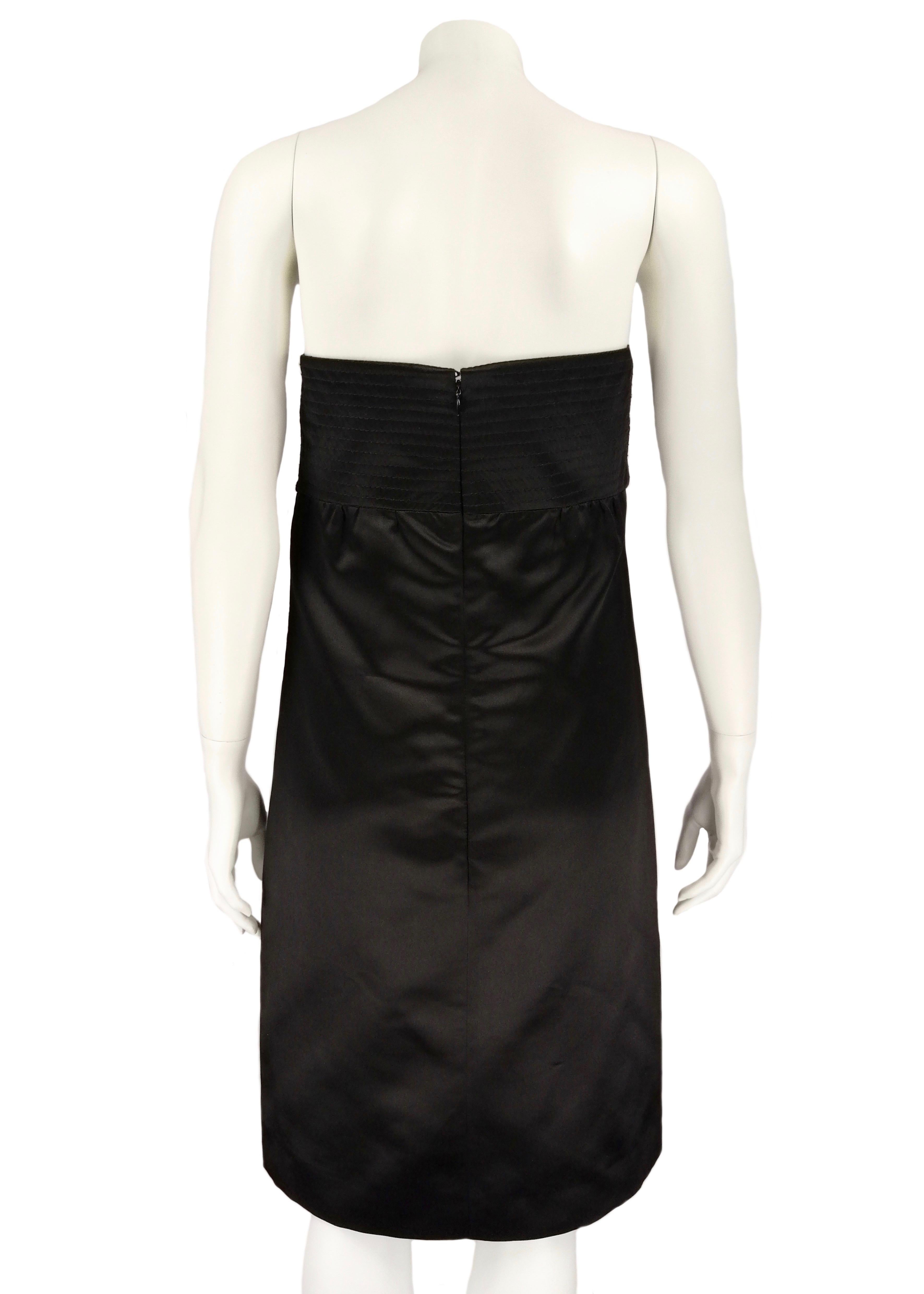 Valentino vestido de seda negro F/W 2007 en venta 3