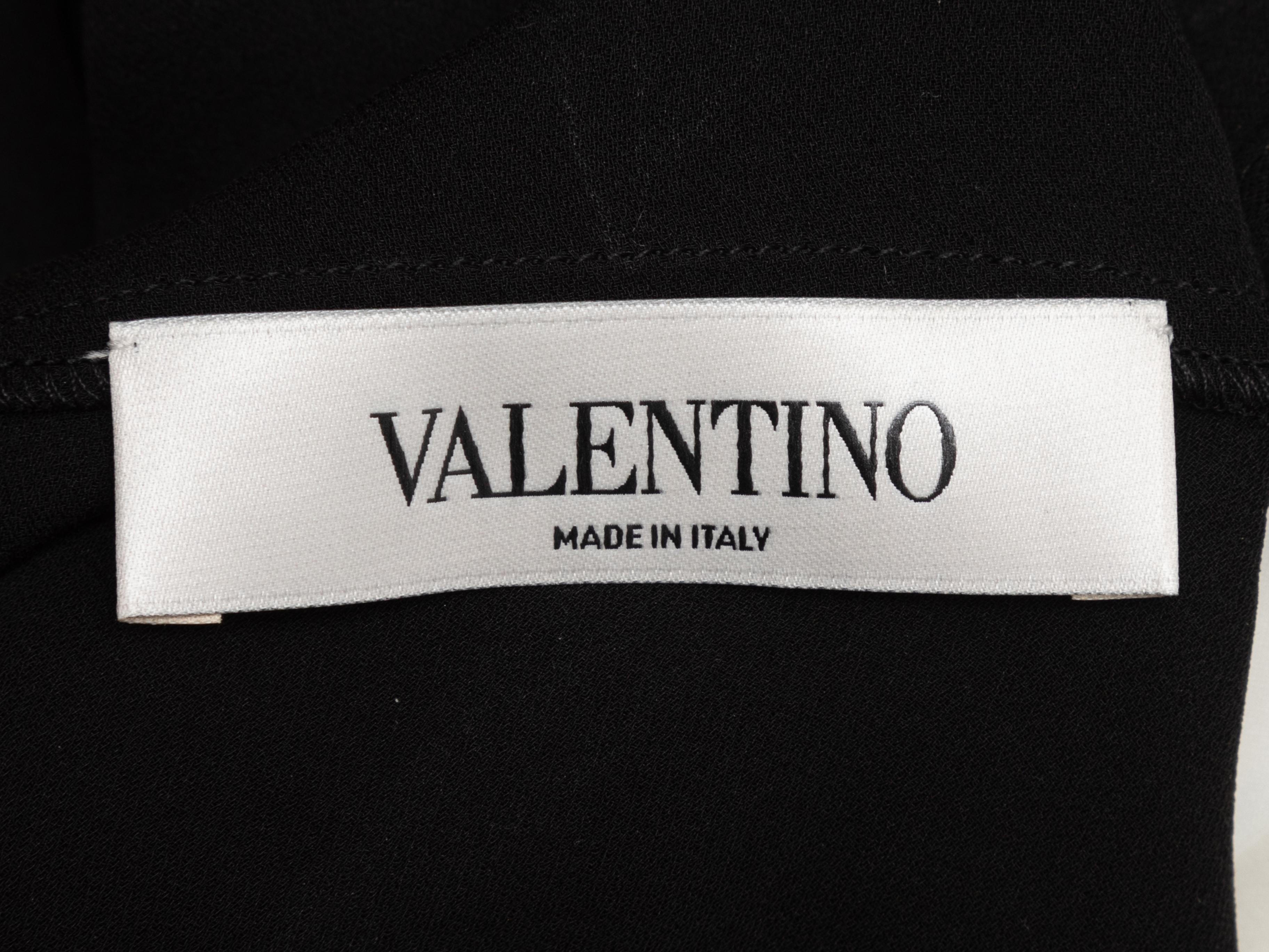 Women's or Men's Valentino Black Silk Pussy Bow Blouse
