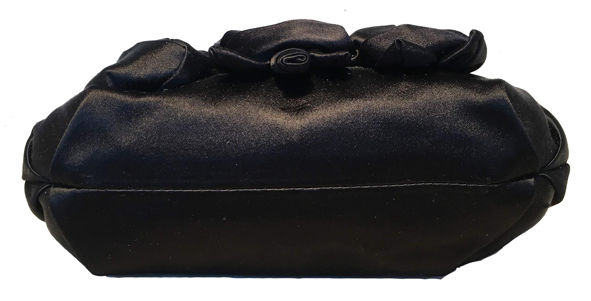 black silk evening bag
