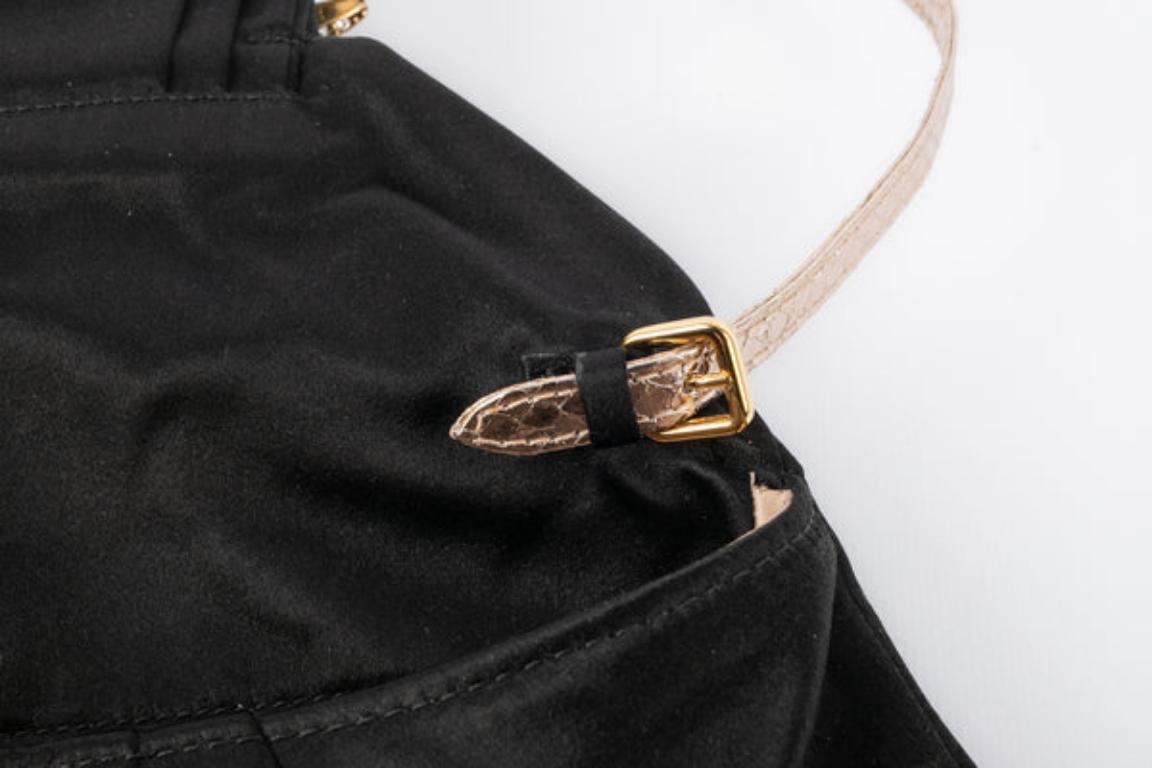 Valentino Black Silk Turtle Bag For Sale 3