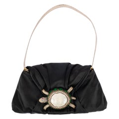 Valentino Black Silk Turtle Bag