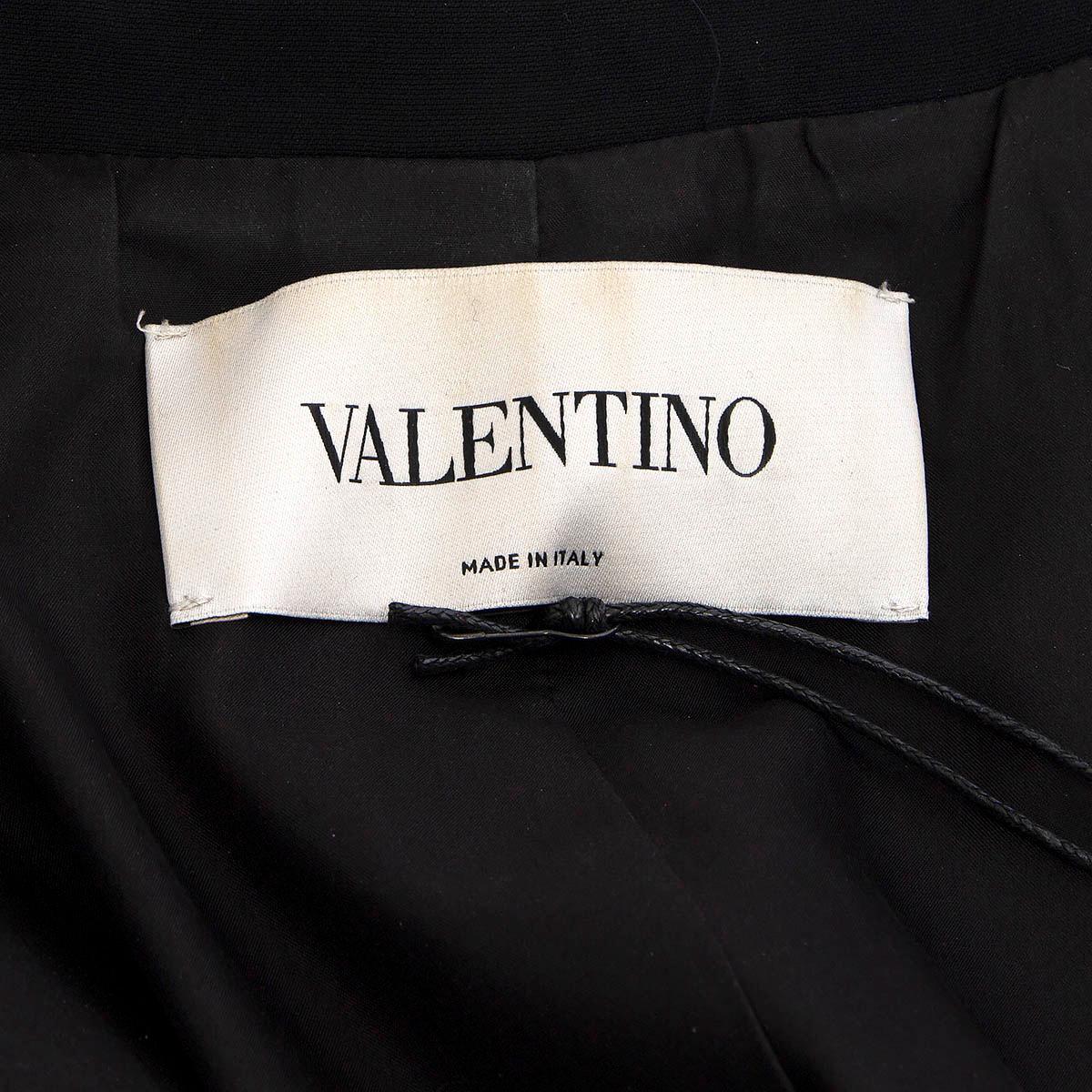 VALENTINO black silk & wool 2018 OVERSIZED DOUBLE BREASTE Blazer Jacket 46 XL For Sale 1