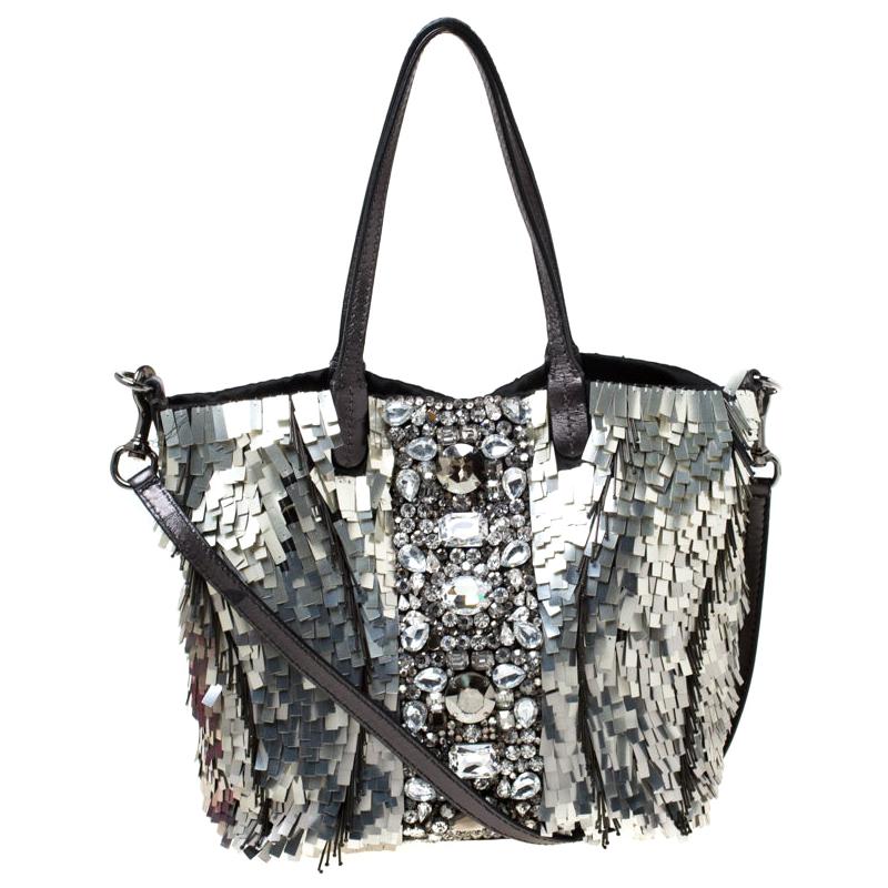 black and silver valentino bag