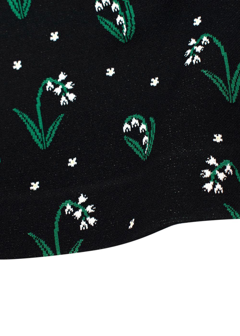 Valentino Vestito a collo quadrato in maglia elastica nera - US 10 in vendita 3