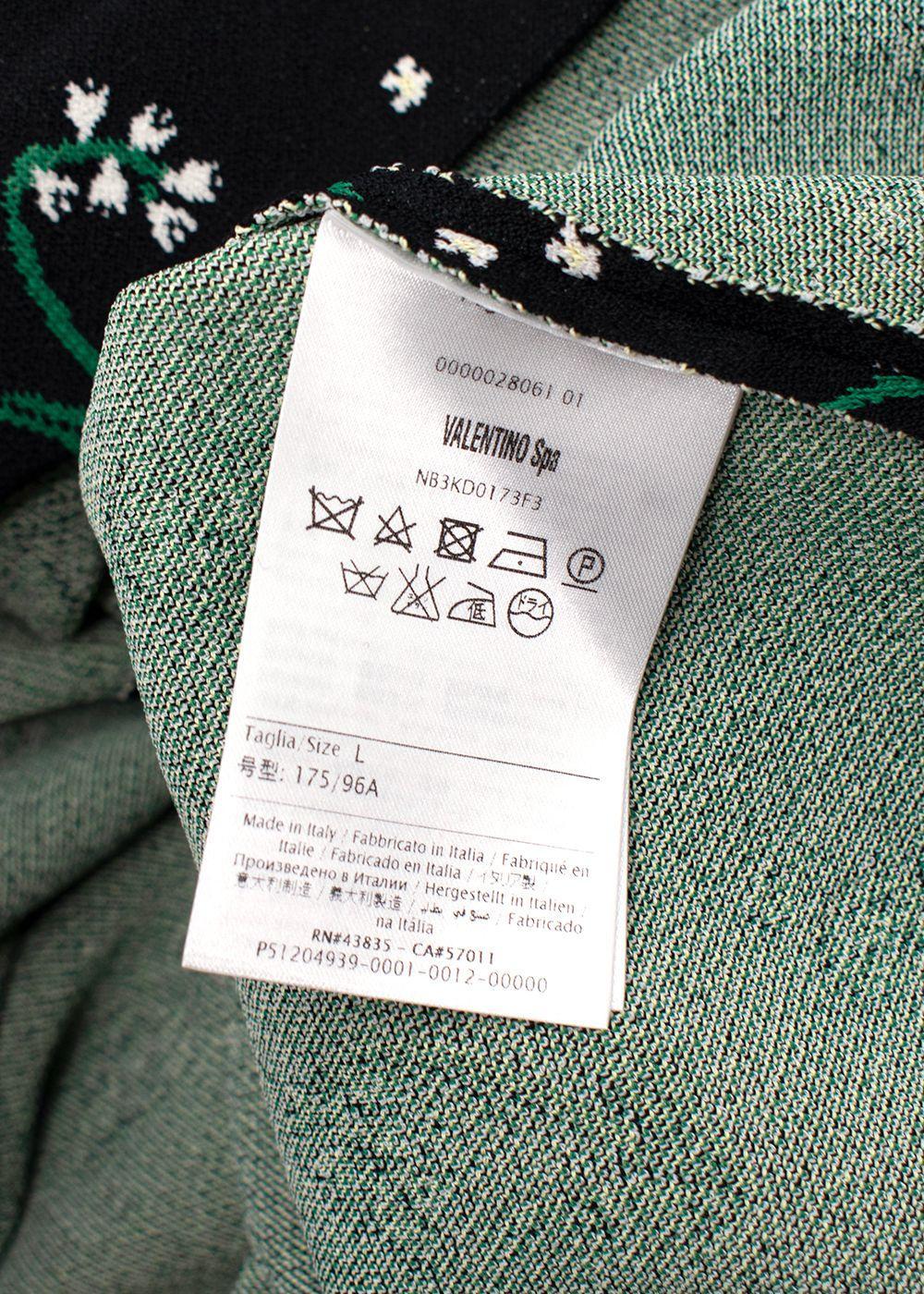 Valentino Vestito a collo quadrato in maglia elastica nera - US 10 in vendita 4