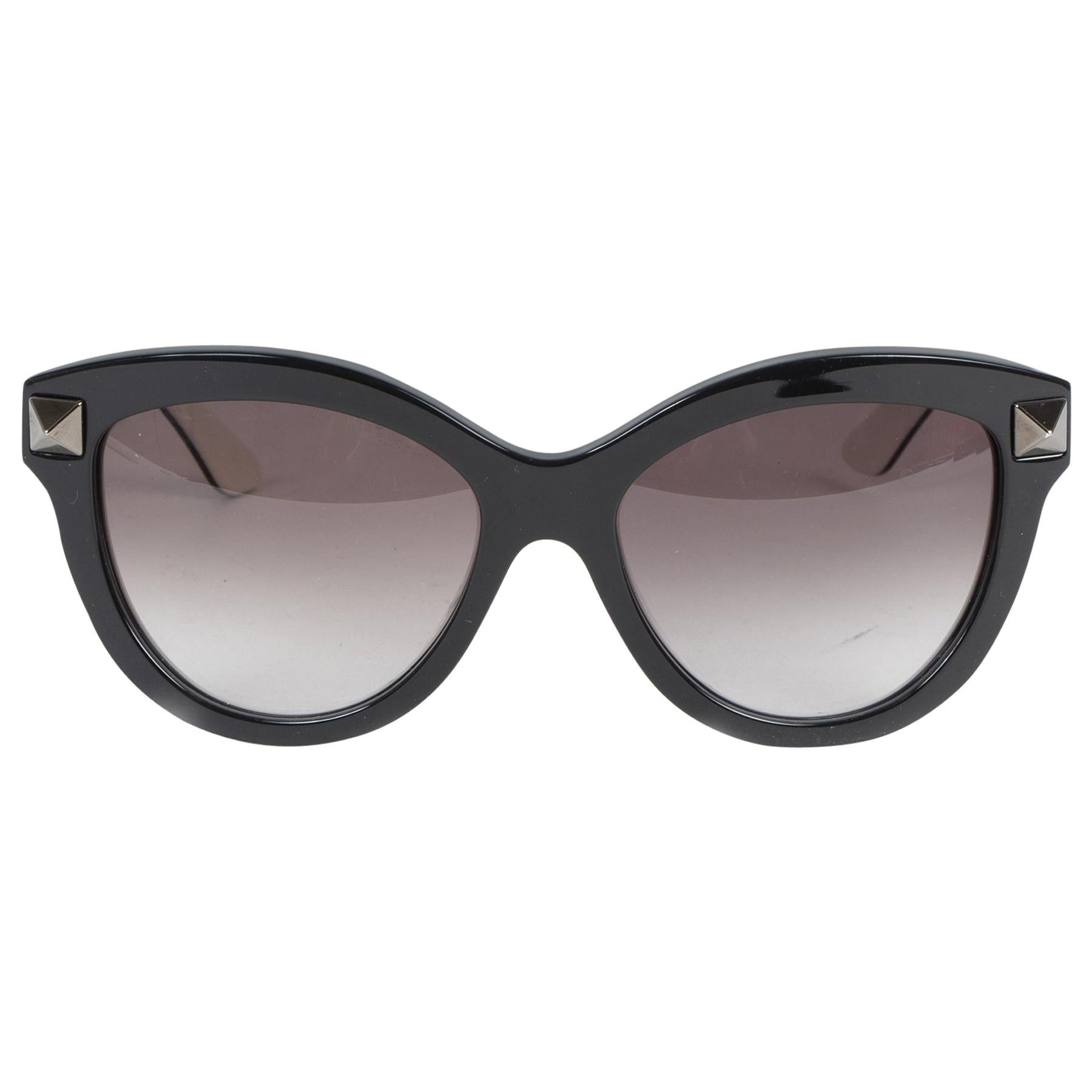 Valentino Black Stud Cat-Eye Sunglasses