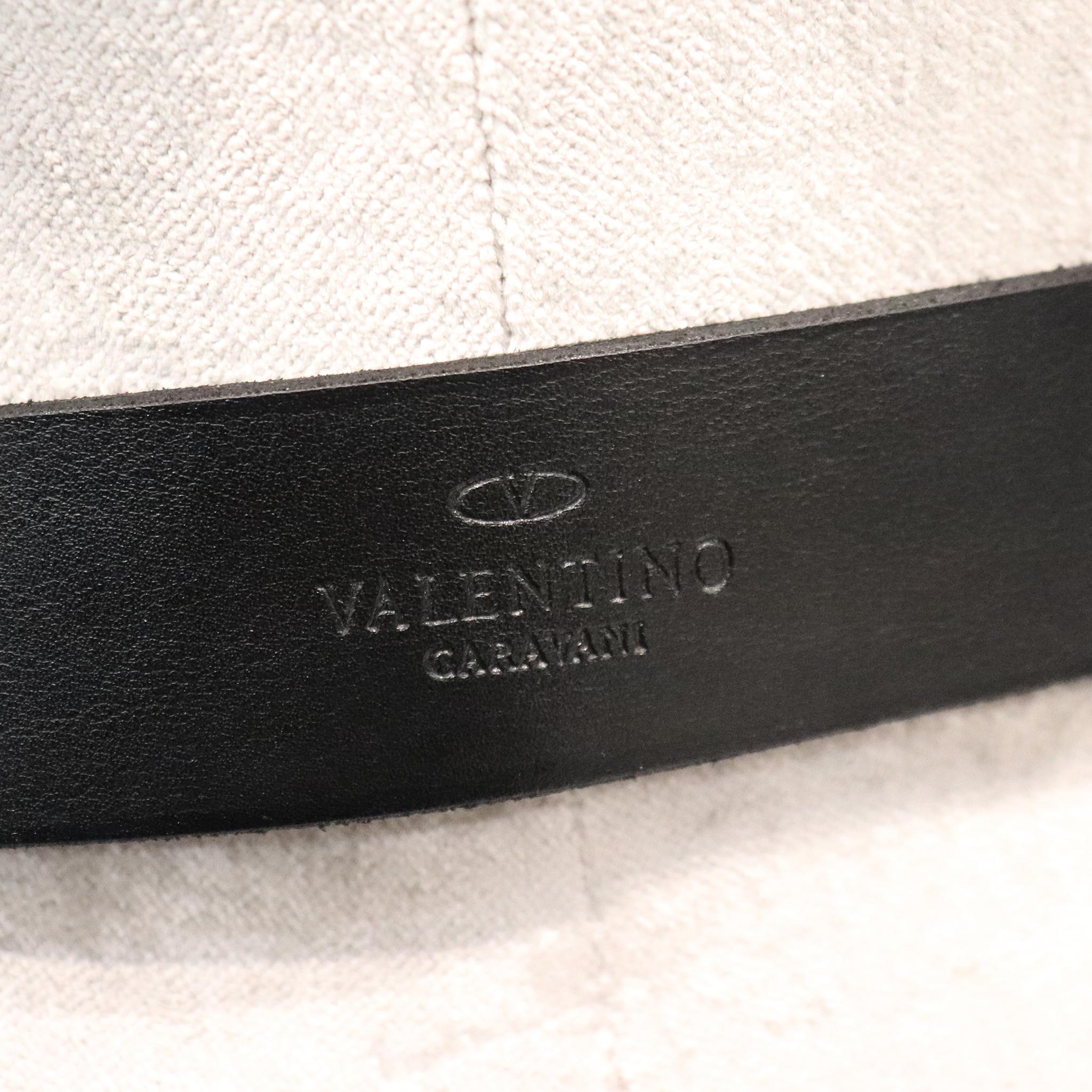 Cinturón Valentino de ante negro con hebilla libélula enjoyada 1
