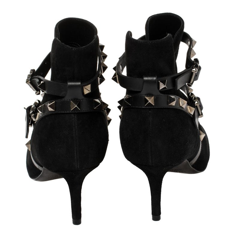 Valentino Ankle Boots 30MM In Black Suede 996146
