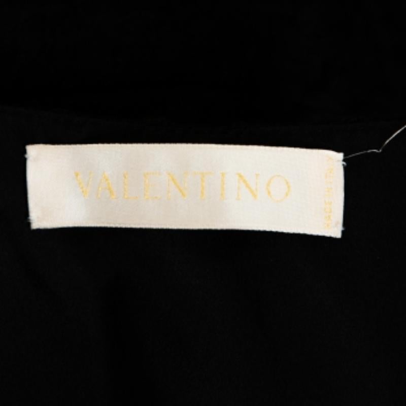De las mujeres Valentino Vestido negro de lana texturizada con pedrería M en venta