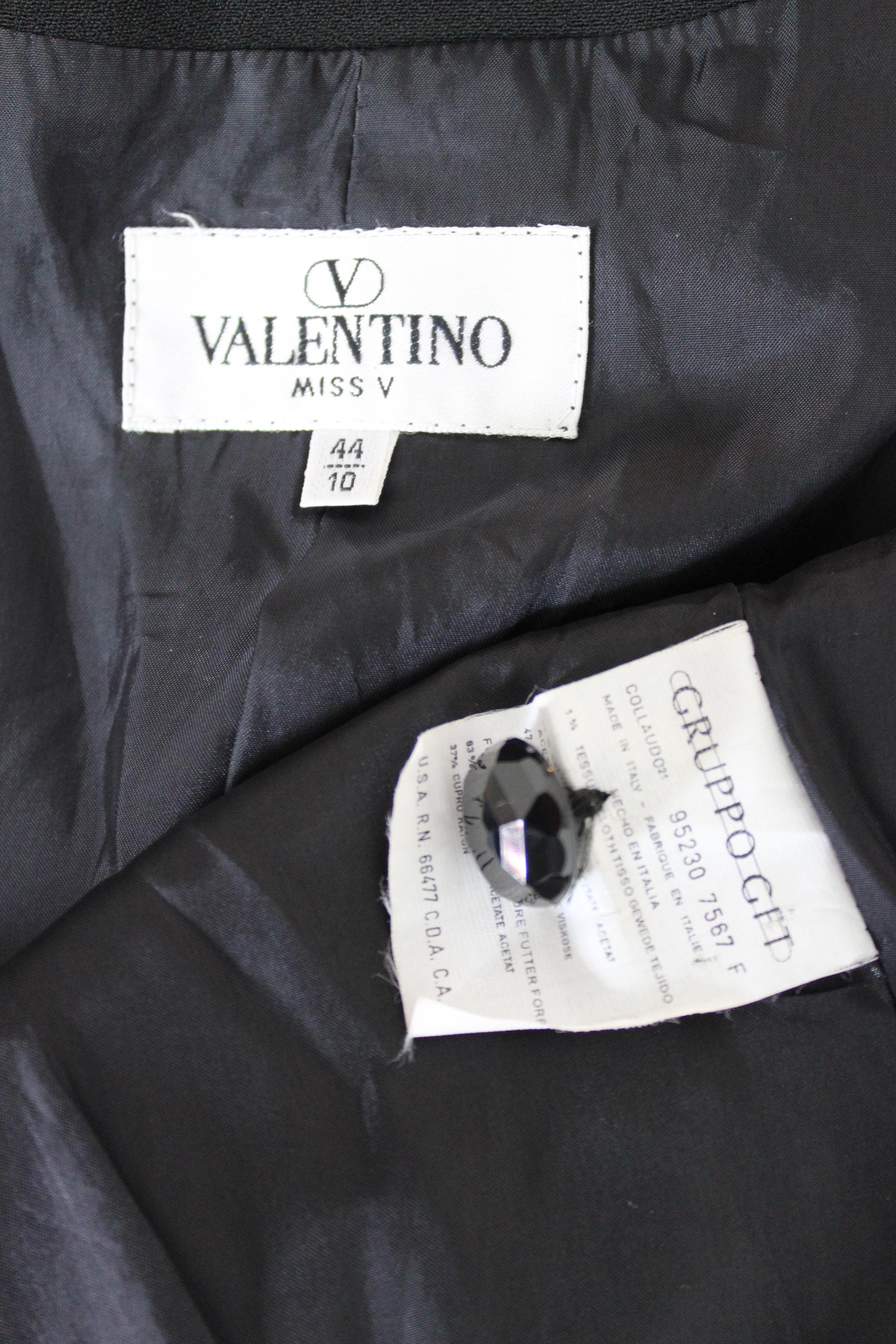 Valentino Black Velvet Bolero Jacket 1990s 3