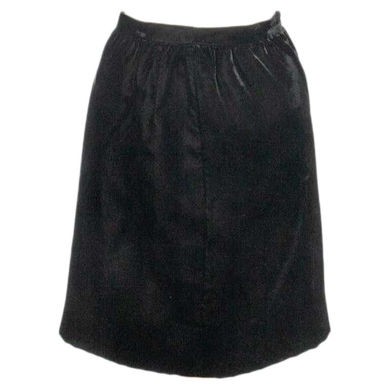 Gonna in velluto nero di Valentino