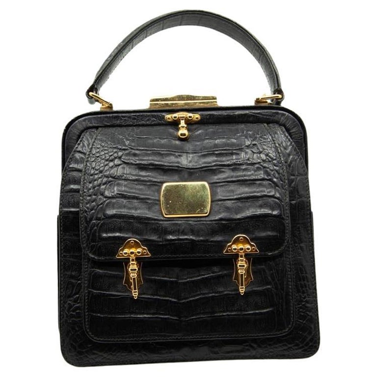 Vintage Valentino Shoulder Bag, Rare, Valentino Purse, Black Leather,  Pre-owned