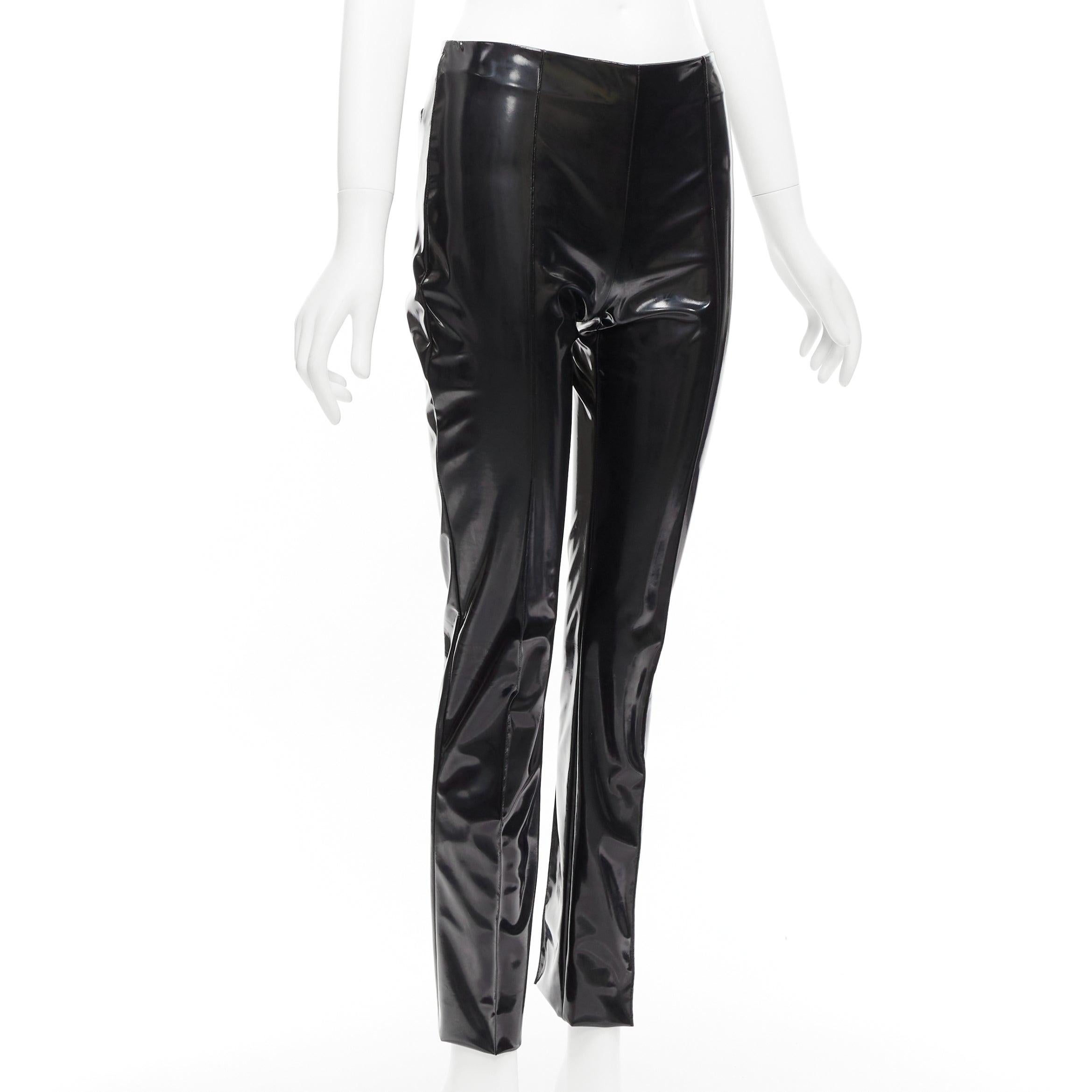 VALENTINO black vinyl pleat front back slit pockets pants S
Reference: NKLL/A00060
Brand: Valentino
Designer: Pier Paolo Piccioli
Material: Fabric
Color: Black
Pattern: Solid
Closure: Zip
Extra Details: Side zip. Back slit pockets.
Made in: